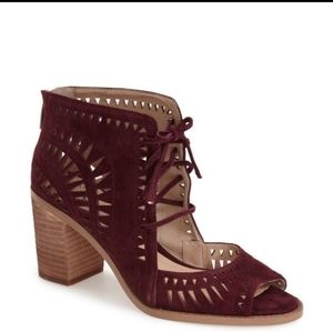 Vince Camuto Women's Tarita Cutout Lace-Up Sandal Heel 9.5